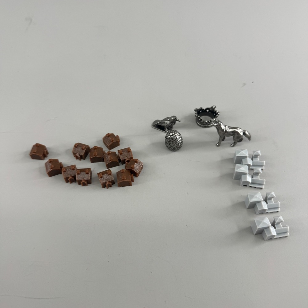 Game of Thrones Board Game Replacement Pieces 20 Metal Tokens Houses Castles